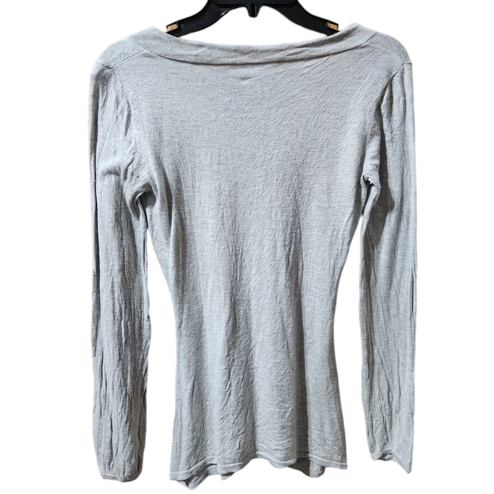 White House Black Market Knit Low Cut  Cocktail Blouse Top - Picture 2 of 5